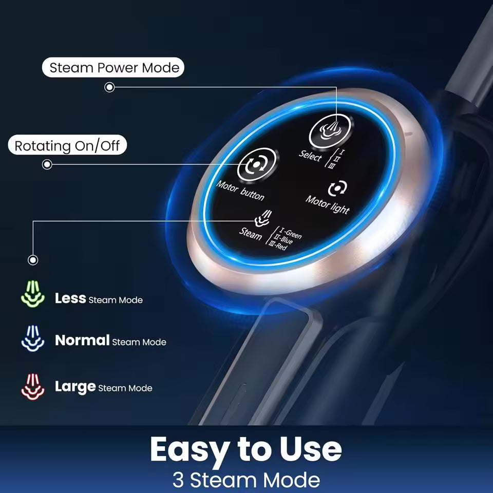 Deep-Cleaning Steam Mop with Rotating Pads