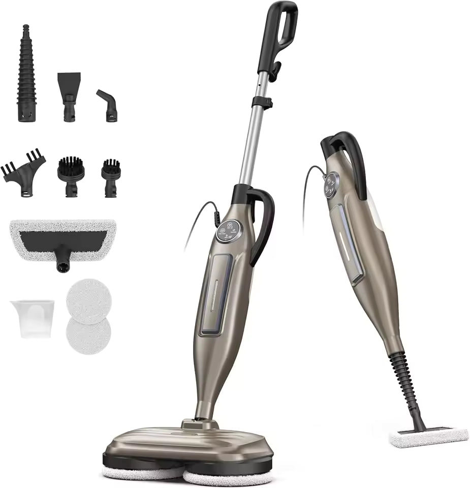 Deep-Cleaning Steam Mop with Rotating Pads