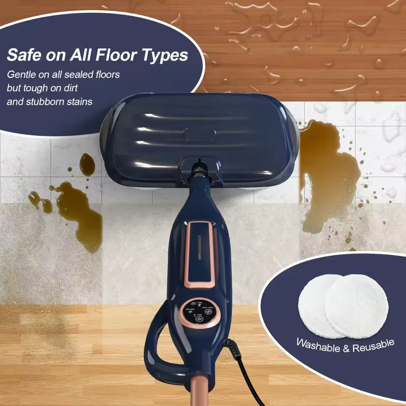 Deep-Cleaning Steam Mop with Rotating Pads