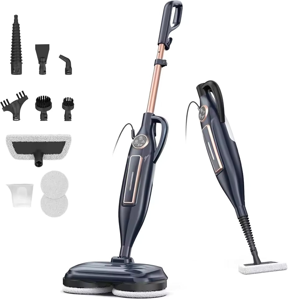 Deep-Cleaning Steam Mop with Rotating Pads